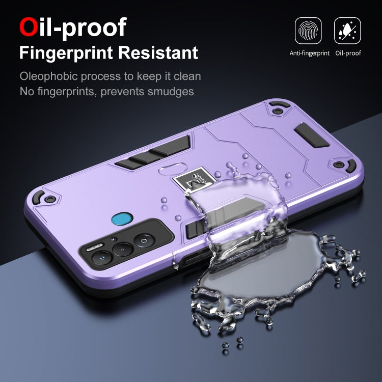 For Tecno Pova Neo 2 in 1 Shockproof Phone Case(Purple) - Tecno Cases by PMC TechLife | Online Shopping South Africa | PMC TechLife | Buy Now Pay Later Mobicred