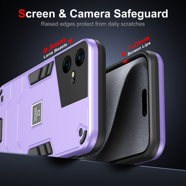 For Tecno Pova Neo 3 2 in 1 Shockproof Phone Case(Purple) - Tecno Cases by PMC Jewellery | Online Shopping South Africa | PMC Jewellery | Buy Now Pay Later Mobicred