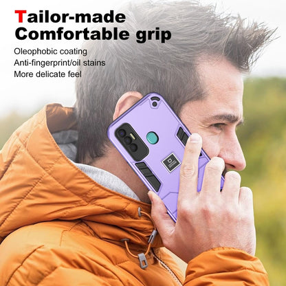 For Tecno Spark 7P 2 in 1 Shockproof Phone Case(Purple) - Tecno Cases by PMC Jewellery | Online Shopping South Africa | PMC Jewellery | Buy Now Pay Later Mobicred