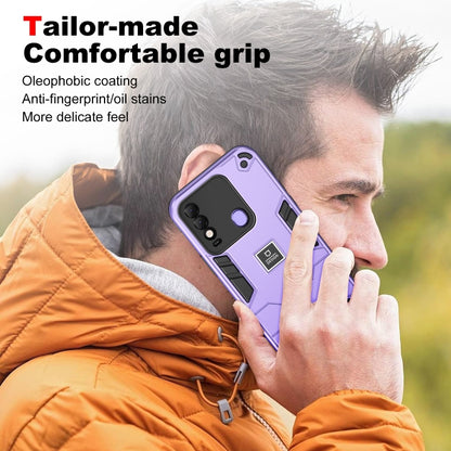 For Tecno Spark 8 2 in 1 Shockproof Phone Case(Purple) - Tecno Cases by PMC Jewellery | Online Shopping South Africa | PMC Jewellery | Buy Now Pay Later Mobicred