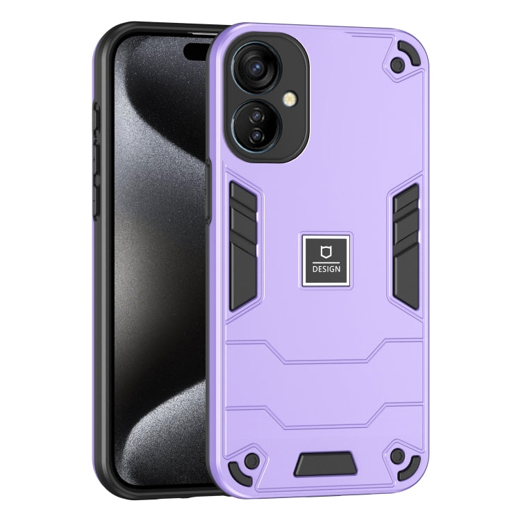 For Tecno Spark 9T 2 in 1 Shockproof Phone Case(Purple) - Tecno Cases by PMC Jewellery | Online Shopping South Africa | PMC Jewellery | Buy Now Pay Later Mobicred