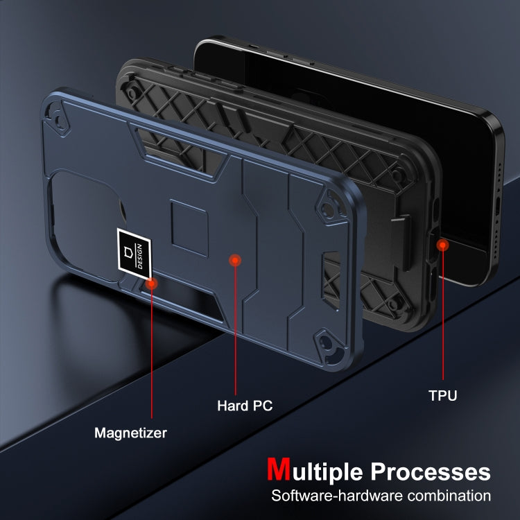 For Tecno Spark 10 2 in 1 Shockproof Phone Case(Blue) - Tecno Cases by PMC TechLife | Online Shopping South Africa | PMC TechLife | Buy Now Pay Later Mobicred