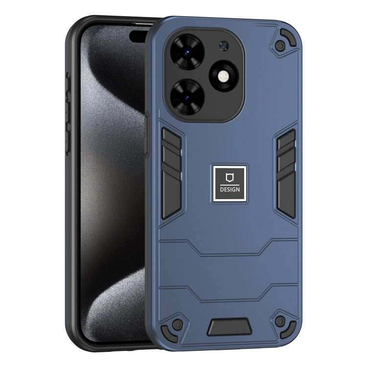 For Tecno Spark Go 2024 2 in 1 Shockproof Phone Case(Blue) - Tecno Cases by PMC Jewellery | Online Shopping South Africa | PMC Jewellery | Buy Now Pay Later Mobicred