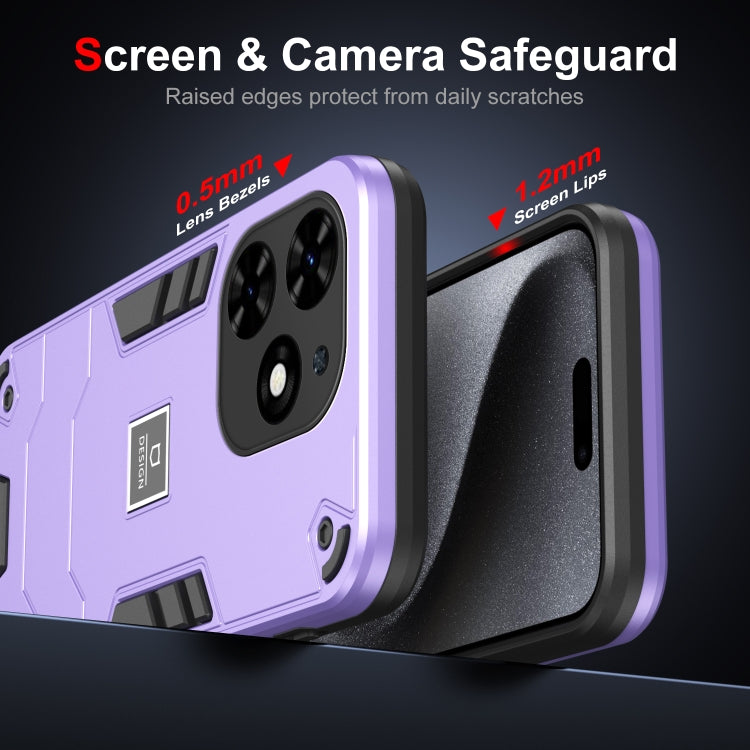 For Tecno Spark Go 2024 2 in 1 Shockproof Phone Case(Purple) - Tecno Cases by PMC Jewellery | Online Shopping South Africa | PMC Jewellery | Buy Now Pay Later Mobicred