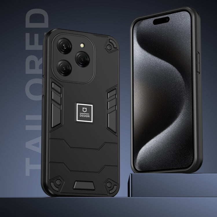 For Tecno Spark 20 Pro 2 in 1 Shockproof Phone Case(Black) - Tecno Cases by PMC TechLife | Online Shopping South Africa | PMC TechLife | Buy Now Pay Later Mobicred