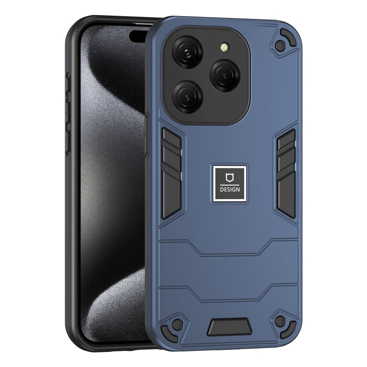 For Tecno Spark 20 Pro 2 in 1 Shockproof Phone Case(Blue) - Tecno Cases by PMC Jewellery | Online Shopping South Africa | PMC Jewellery | Buy Now Pay Later Mobicred