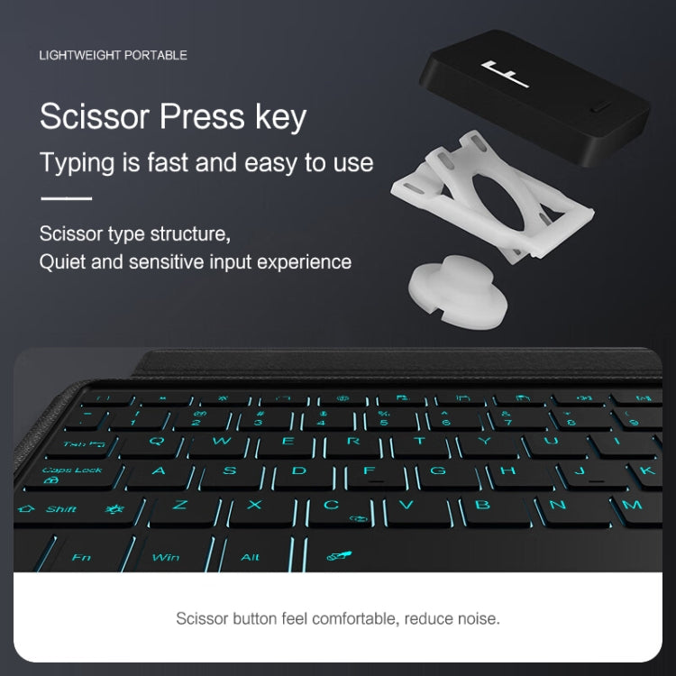 For Samsung Galaxy Tab S7+ / S7 FE / S8+ YJ-S8+ Split Bluetooth Keyboard Leather Tablet Case - Samsung Keyboard by PMC TechLife | Online Shopping South Africa | PMC TechLife