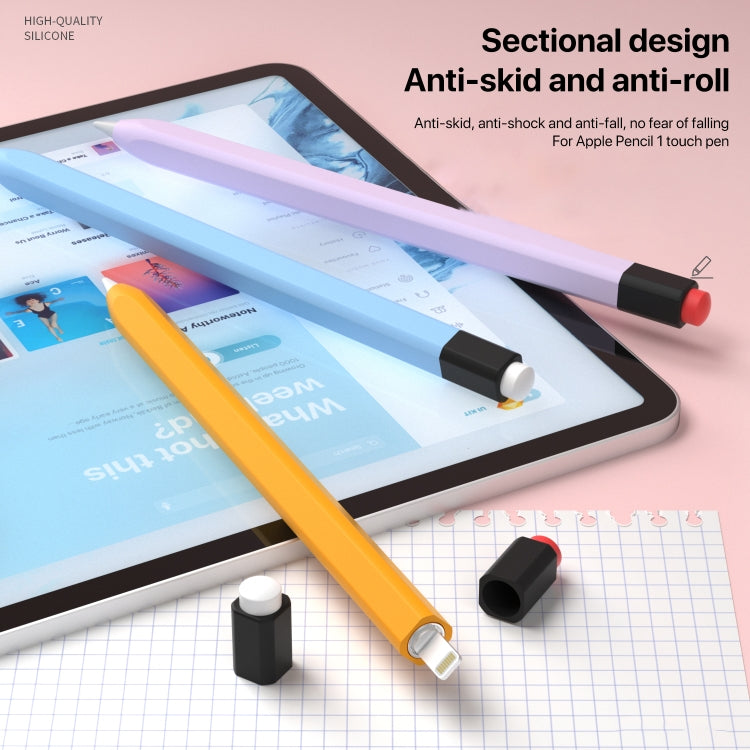 For Apple Pencil 1 Retro Pencil Style Liquid Silicone Stylus Case(Pink) - Pencil Accessories by PMC TechLife | Online Shopping South Africa | PMC TechLife | Buy Now Pay Later Mobicred