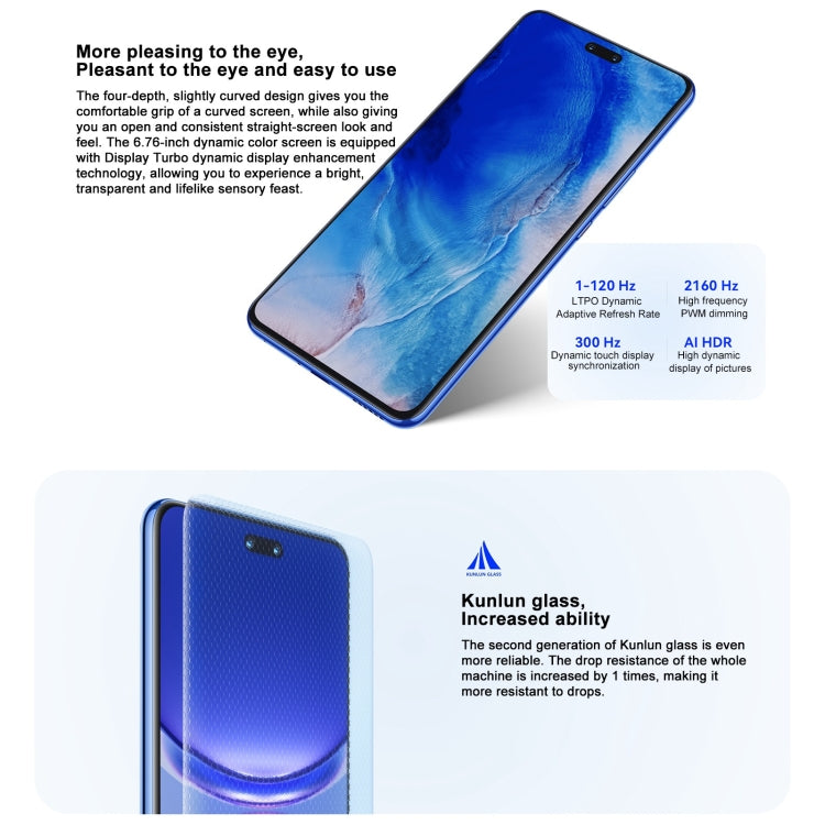 Huawei nova 12 Ultra, 12GB+1TB, Screen Fingerprint Identification, 6.76 inch HarmonyOS 4.0 Octa Core, Network: 4G, NFC, OTG, Not Support Google Play(Blue) - Huawei Mate & P by Huawei | Online Shopping South Africa | PMC Jewellery | Buy Now Pay Later Mobicred