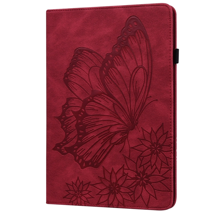 For iPad Pro 13 2024 Big Butterfly Embossed Leather Tablet Case(Red) - iPad Pro 13 2024 Cases by PMC TechLife | Online Shopping South Africa | PMC TechLife | Buy Now Pay Later Mobicred