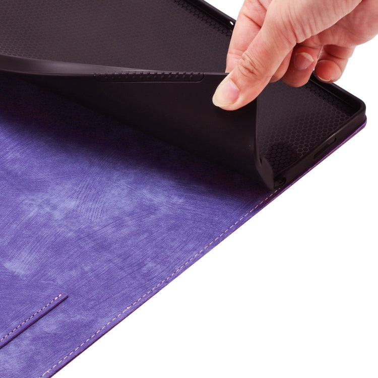 For iPad Pro 13 2024 Butterfly Cat Embossing Leather Tablet Case(Purple) - iPad Pro 13 2024 Cases by PMC TechLife | Online Shopping South Africa | PMC TechLife | Buy Now Pay Later Mobicred