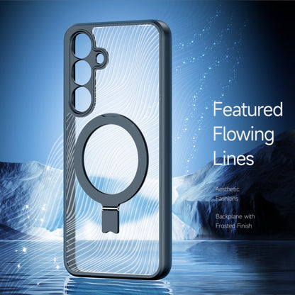 For Samsung Galaxy S25 5G DUX DUCIS Aimo Mag Series MagSafe Ring Holder Frosted Phone Case(Black) - Galaxy S25 5G Cases by DUX DUCIS | Online Shopping South Africa | PMC Jewellery | Buy Now Pay Later Mobicred