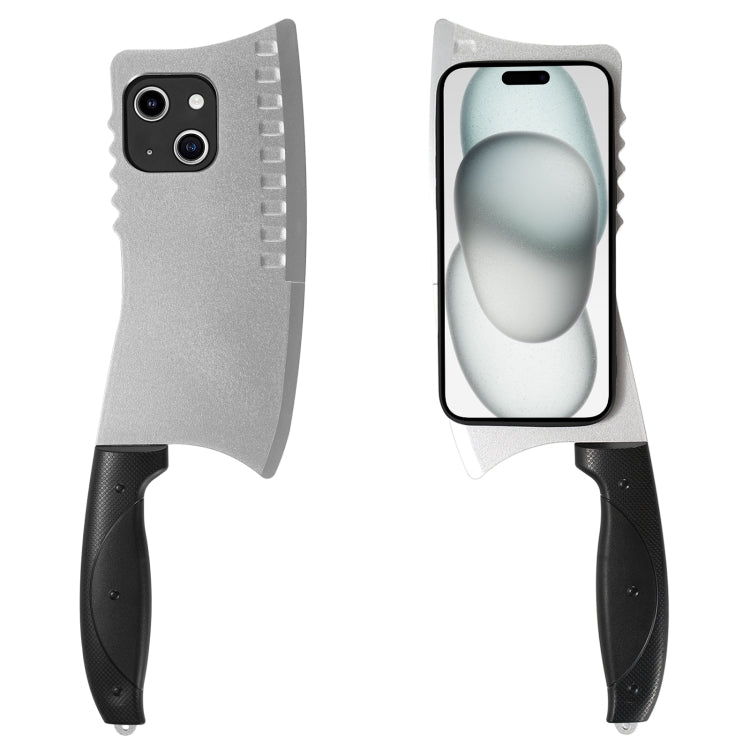 For iPhone 15 Plus Simulated Kitchen Knife TPU + PC Phone Case(Silver) - free shipping - PMC TechLife - Order now!