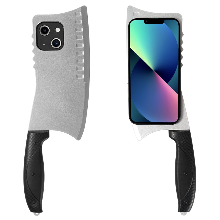 For iPhone 13 Simulated Kitchen Knife TPU + PC Phone Case(Silver) - iPhone 13 Cases by PMC TechLife | Online Shopping South Africa | PMC TechLife
