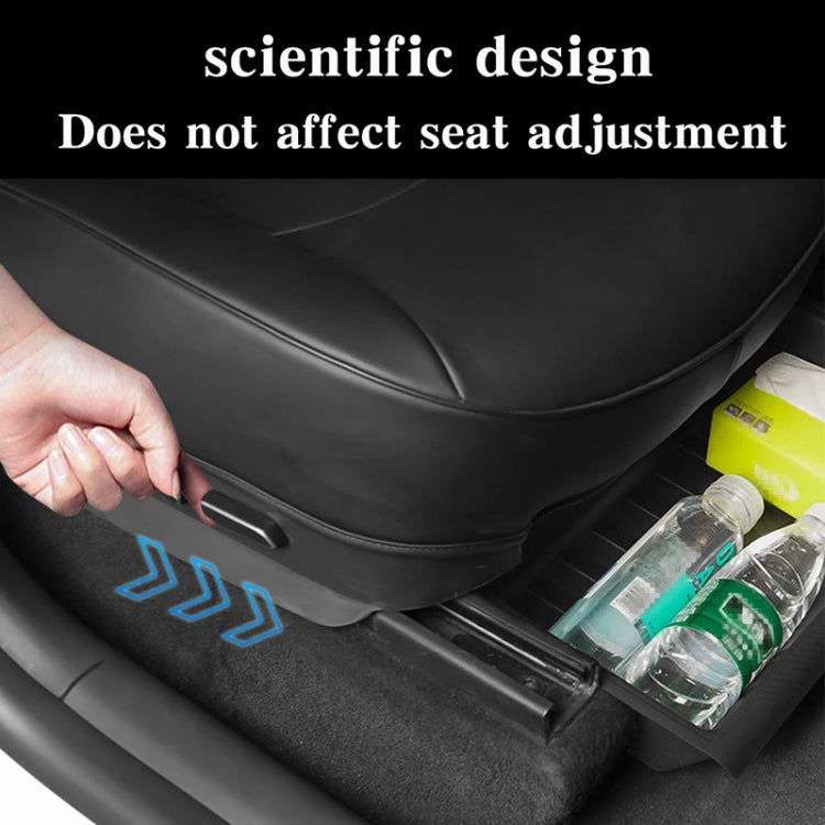 For Tesla Model Y 2021-2023 TPE Storage Organizer Under Car Seat, Style:with Cover(White) - Stowing Tidying by PMC TechLife | Online Shopping South Africa | PMC TechLife | Buy Now Pay Later Mobicred