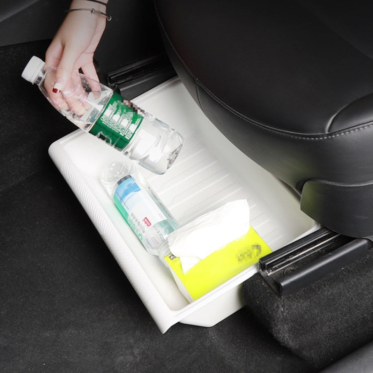 For Tesla Model Y 2021-2023 TPE Storage Organizer Under Car Seat, Style:without Cover(Grey) - Stowing Tidying by PMC TechLife | Online Shopping South Africa | PMC TechLife | Buy Now Pay Later Mobicred