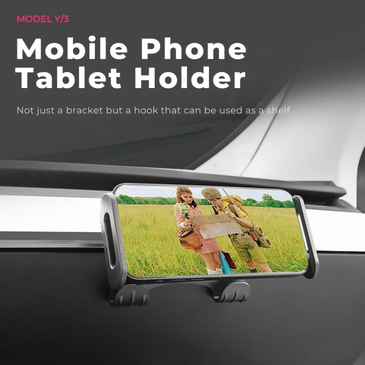 For Tesla Model 3 / Y Car Co-pilot Glove Box Hook Phone Tablet Holder, Style:Hook Base - Car Holders by PMC Jewellery | Online Shopping South Africa | PMC Jewellery | Buy Now Pay Later Mobicred