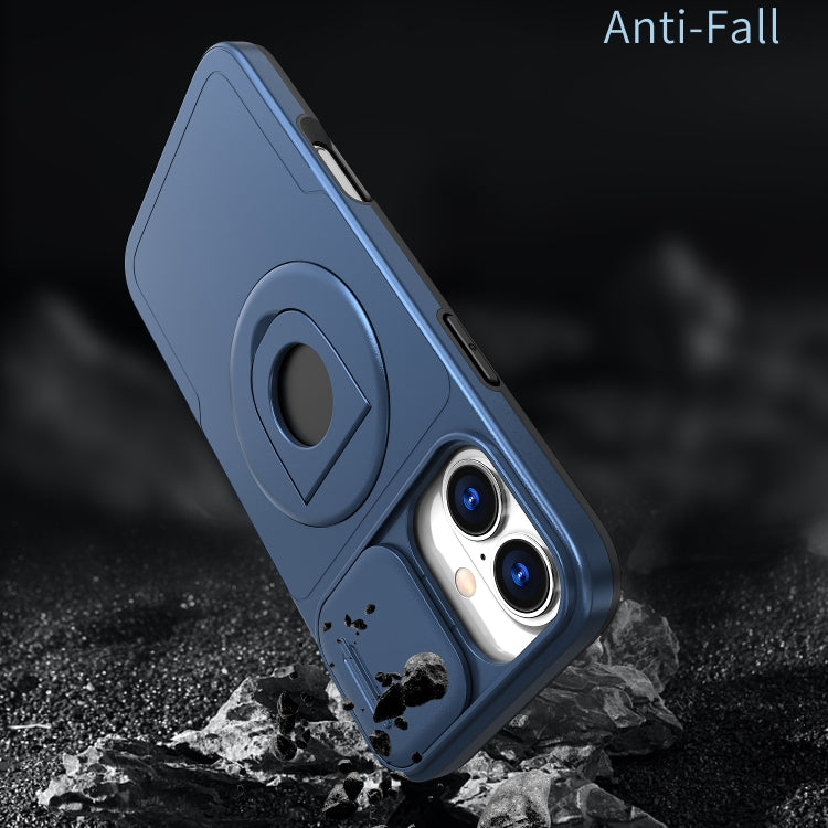 For iPhone 16 Plus Camshield MagSafe Ring Holder Armor Phone Case(Blue) - iPhone 16 Plus Cases by PMC TechLife | Online Shopping South Africa | PMC TechLife | Buy Now Pay Later Mobicred