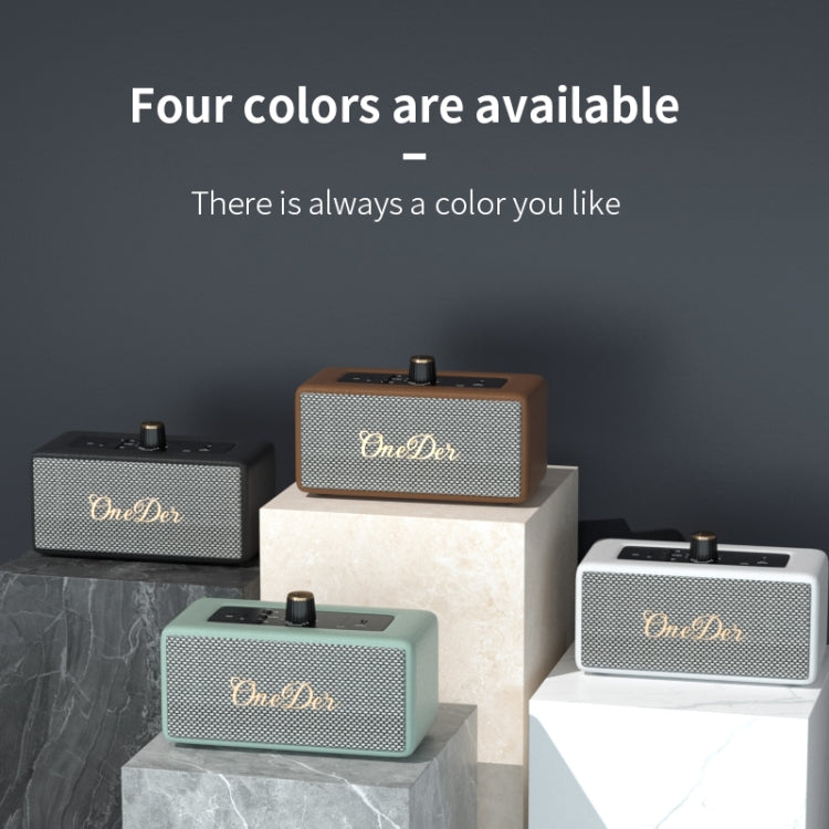 Oneder D3 Retro Leather Casing 30W Dual Units Wireless Bluetooth Speaker(Cyan) - free shipping - PMC Jewellery - Order now!