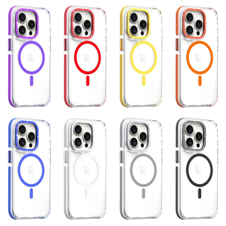 For iPhone 12 Pro Dual-Color Clear Acrylic Hybrid TPU MagSafe Phone Case(Black) - iPhone 12 / 12 Pro Cases by PMC TechLife | Online Shopping South Africa | PMC TechLife