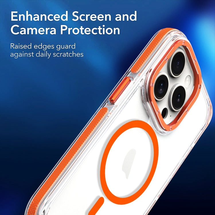 For iPhone 16 Pro Dual-Color Clear Acrylic Hybrid TPU MagSafe Phone Case(Blue) - iPhone 16 Pro Cases by PMC TechLife | Online Shopping South Africa | PMC TechLife | Buy Now Pay Later Mobicred