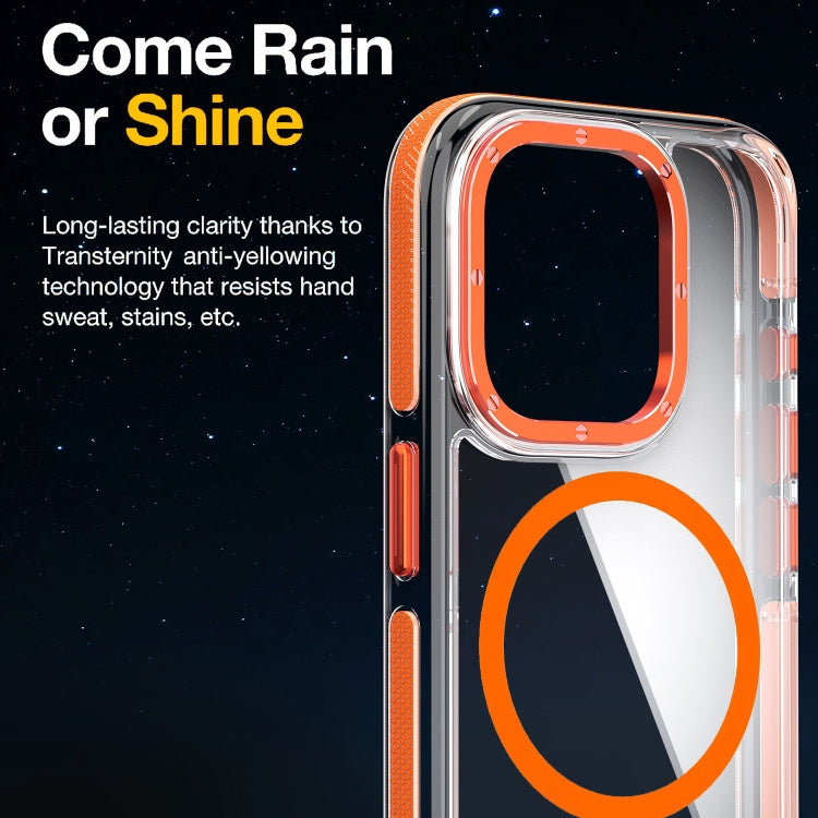 For iPhone 14 Pro Max Dual-Color Clear Acrylic Hybrid TPU MagSafe Phone Case(Grey) - iPhone 14 Pro Max Cases by PMC TechLife | Online Shopping South Africa | PMC TechLife