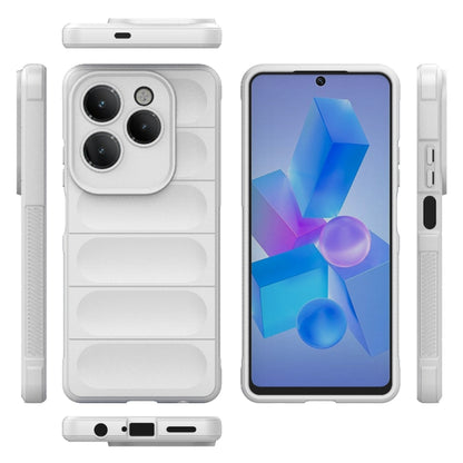 For Infinix Hot 40 Pro / Hot 40 Magic Shield TPU + Flannel Phone Case(White) - Infinix Cases by PMC Jewellery | Online Shopping South Africa | PMC Jewellery | Buy Now Pay Later Mobicred