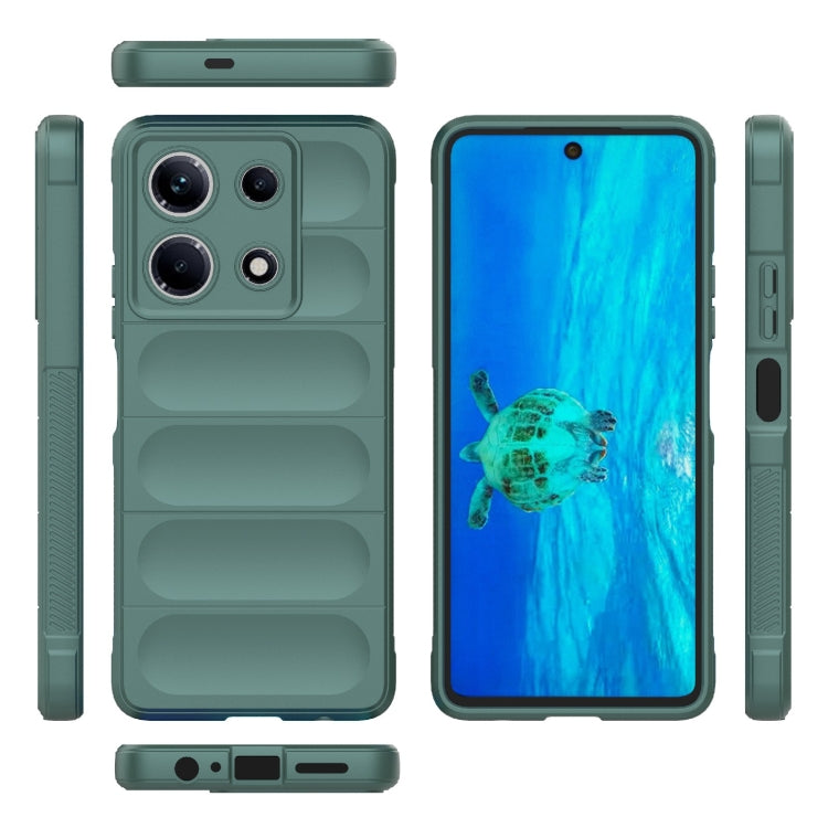 For Infinix Note 30 4G Magic Shield TPU + Flannel Phone Case(Dark Green) - Infinix Cases by PMC TechLife | Online Shopping South Africa | PMC TechLife | Buy Now Pay Later Mobicred