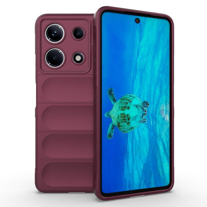 For Infinix Note 30 4G Magic Shield TPU + Flannel Phone Case(Wine Red) - Infinix Cases by PMC Jewellery | Online Shopping South Africa | PMC Jewellery | Buy Now Pay Later Mobicred