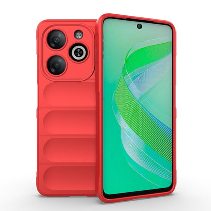 For Infinix Smart 8 Magic Shield TPU + Flannel Phone Case(Red) - Infinix Cases by PMC Jewellery | Online Shopping South Africa | PMC Jewellery | Buy Now Pay Later Mobicred