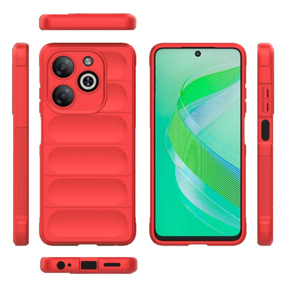 For Infinix Smart 8 Magic Shield TPU + Flannel Phone Case(Red) - Infinix Cases by PMC Jewellery | Online Shopping South Africa | PMC Jewellery | Buy Now Pay Later Mobicred