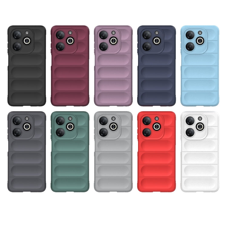 For Infinix Smart 8 Magic Shield TPU + Flannel Phone Case(Grey) - Infinix Cases by PMC Jewellery | Online Shopping South Africa | PMC Jewellery | Buy Now Pay Later Mobicred