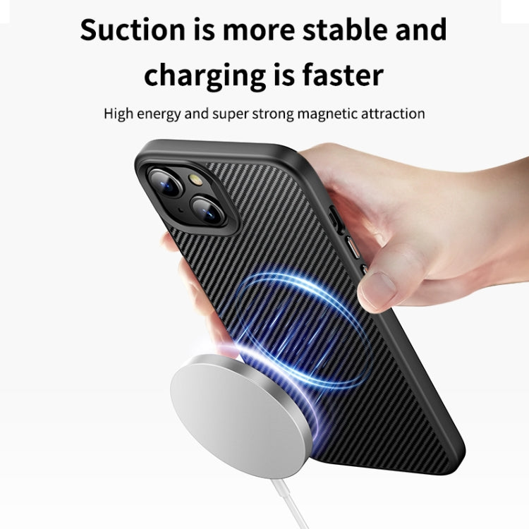For iPhone 14 Plus Kevlar Fiber Shockproof MagSafe Phone Case(Black) - free shipping - PMC TechLife - Order now!