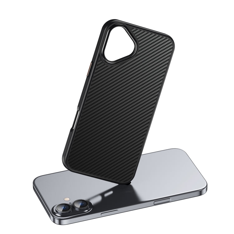 For iPhone 16 Kevlar Fiber Shockproof MagSafe Phone Case(Black) - iPhone 16 Cases by PMC Jewellery | Online Shopping South Africa | PMC Jewellery | Buy Now Pay Later Mobicred