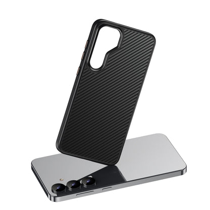 For Samsung Galaxy S25 5G MagSafe Kevlar Fiber Shockproof Phone Case(Black) - Galaxy S25 5G Cases by PMC Jewellery | Online Shopping South Africa | PMC Jewellery | Buy Now Pay Later Mobicred