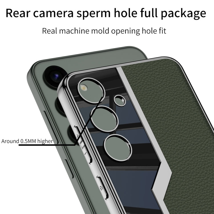 For Samsung Galaxy S24 5G GKK Plating TPU + Leather Supercar Full Coverage Phone Case(Grey) - Galaxy S24 5G Cases by GKK | Online Shopping South Africa | PMC Jewellery | Buy Now Pay Later Mobicred