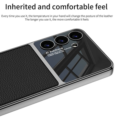 For Samsung Galaxy S24+ 5G GKK Plating TPU + Leather Full Coverage Phone Case(Carbon Fibre) - Galaxy Phone Cases by GKK | Online Shopping South Africa | PMC Jewellery | Buy Now Pay Later Mobicred