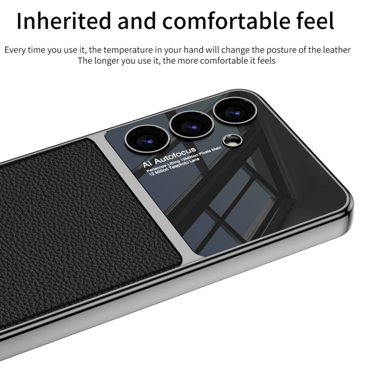 For Samsung Galaxy S24 5G GKK Plating TPU + Leather Full Coverage Phone Case(Carbon Fibre) - Galaxy Phone Cases by GKK | Online Shopping South Africa | PMC Jewellery | Buy Now Pay Later Mobicred