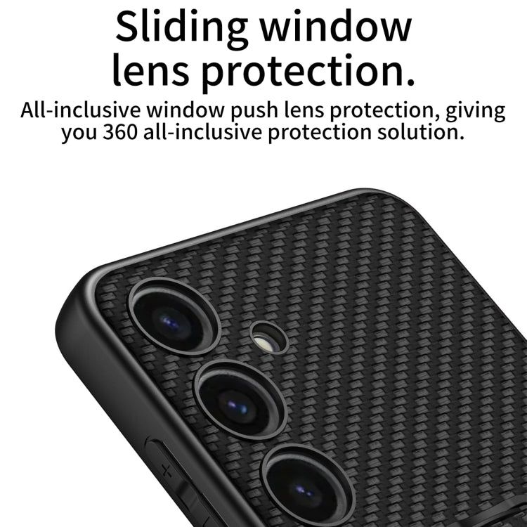 For Samsung Galaxy S24 5G GKK Skin Feel Leather Fold Holder Phone Case(Carbon Fiber Texture) - Galaxy S24 5G Cases by GKK | Online Shopping South Africa | PMC Jewellery | Buy Now Pay Later Mobicred