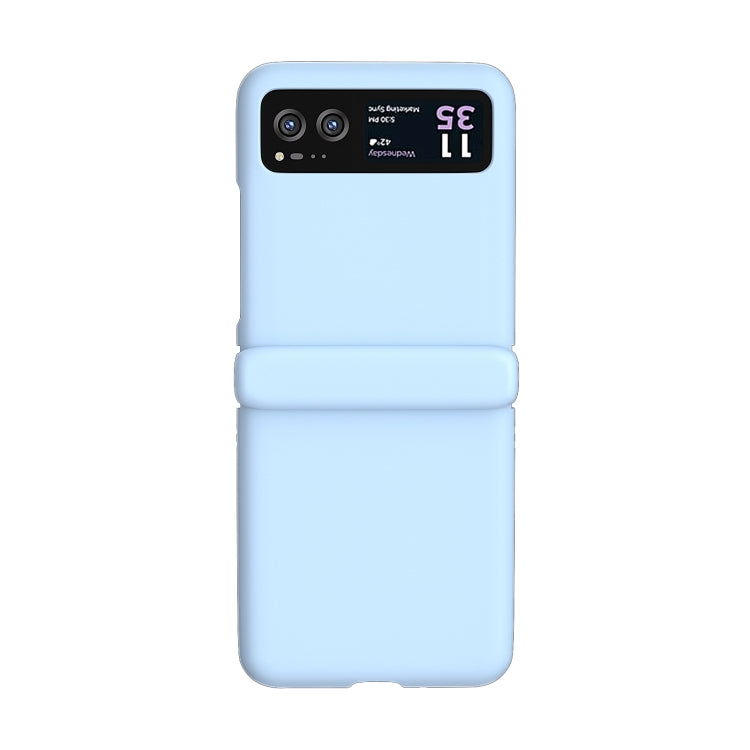 For Motorola Razr 40 3 in 1 Skin Feel PC Phone Case with Hinge(Sky Blue) - Motorola Cases by PMC Jewellery | Online Shopping South Africa | PMC Jewellery