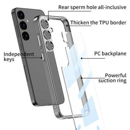 For Samsung Galaxy S24 5G GKK Space Frame Transparent PC + TPU Phone Case(Transparent Black) - Galaxy S24 5G Cases by GKK | Online Shopping South Africa | PMC Jewellery | Buy Now Pay Later Mobicred