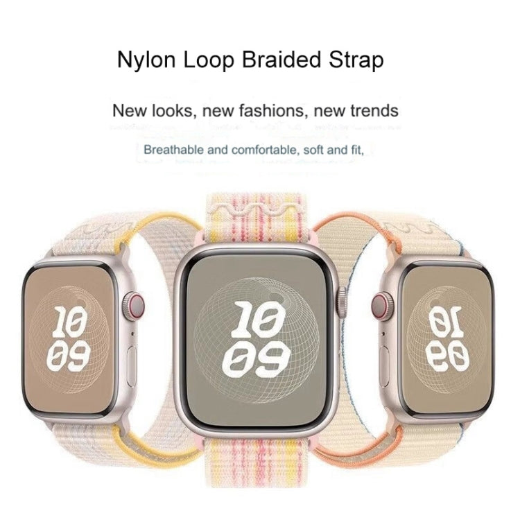 For Apple Watch SE 2022 40mm Loop Nylon Watch Band(Green Blue) - free shipping - PMC TechLife - Order now!
