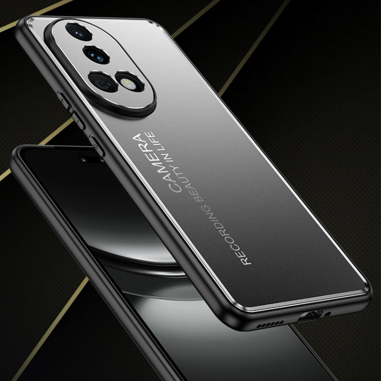 For Huawei Pura 70 Frosted Metal Phone Case(Black) - Huawei Cases by PMC Jewellery | Online Shopping South Africa | PMC Jewellery | Buy Now Pay Later Mobicred