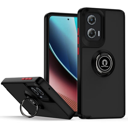 For Motorola Moto G Stylus 5G 2024 Q Shadow 1 Series TPU + PC Phone Case with Ring(Black+Red) - Motorola Cases by PMC Jewellery | Online Shopping South Africa | PMC Jewellery | Buy Now Pay Later Mobicred