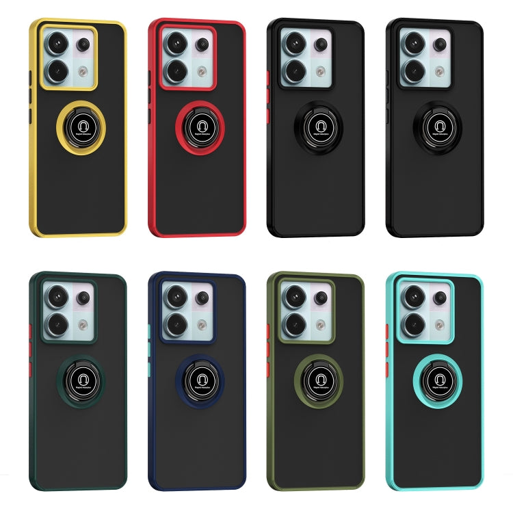 For Xiaomi Redmi Note 13 Pro 5G Q Shadow 1 Series TPU + PC Phone Case with Ring(Black+Black) - Note 13 Pro Cases by PMC TechLife | Online Shopping South Africa | PMC TechLife