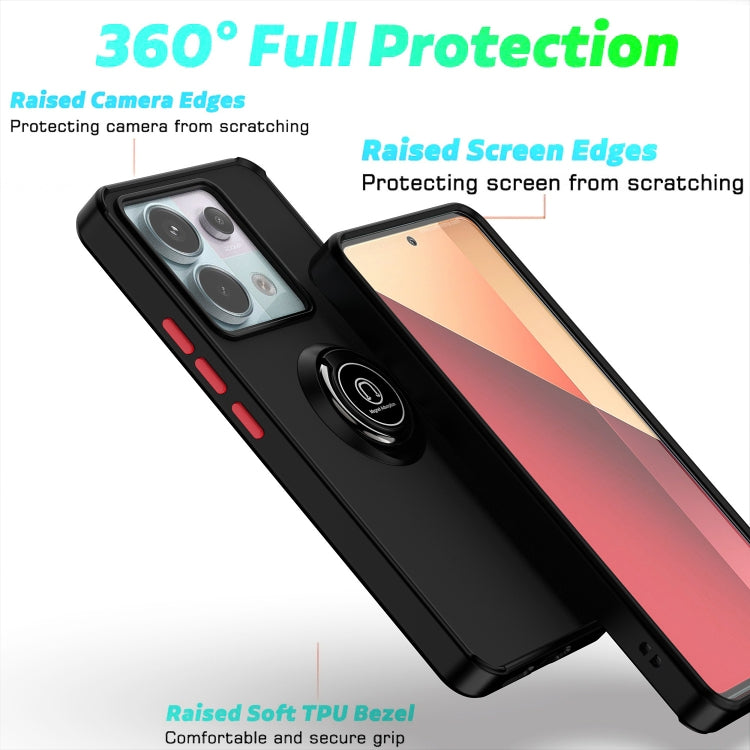 For Xiaomi Redmi Note 13 Pro 5G Q Shadow 1 Series TPU + PC Phone Case with Ring(Sky Blue) - Note 13 Pro Cases by PMC TechLife | Online Shopping South Africa | PMC TechLife