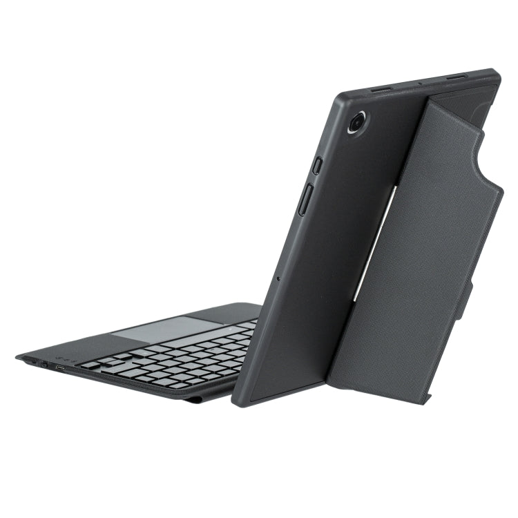 For Samsung Galaxy Tab A9+ X210 TA09B-AS Pen Tray Style Detachable Bluetooth Keyboard Leather Case with Touch Backlight(Black) - Samsung Keyboard by PMC TechLife | Online Shopping South Africa | PMC TechLife | Buy Now Pay Later Mobicred