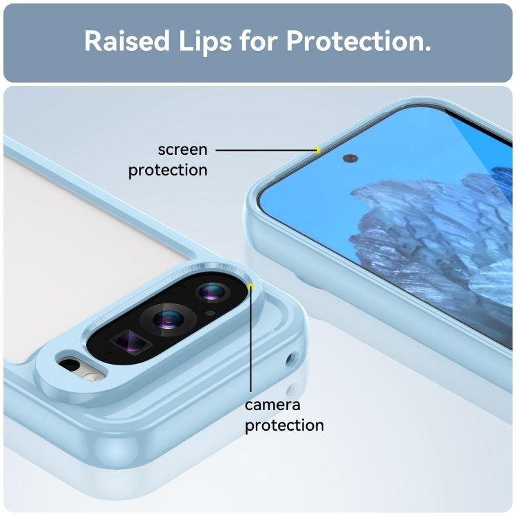 For Google Pixel 9 Colorful Series Acrylic Hybrid TPU Phone Case(Blue) - free shipping - PMC TechLife - Order now!