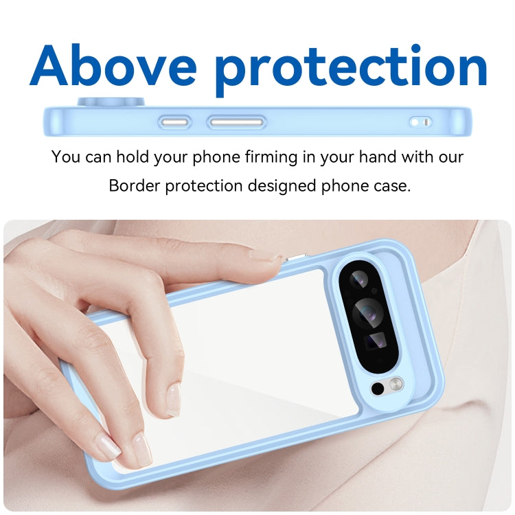 For Google Pixel 9 Pro Colorful Series Acrylic Hybrid TPU Phone Case(Blue) - Google Cases by PMC TechLife | Online Shopping South Africa | PMC TechLife | Buy Now Pay Later Mobicred