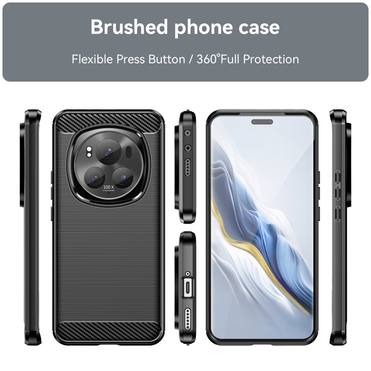 For Honor Magic 6 Pro Carbon Fiber Brushed Texture TPU Phone Case(Black) - Honor Cases by PMC Jewellery | Online Shopping South Africa | PMC Jewellery